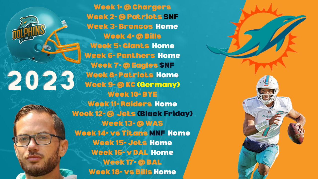 Miami Dolphins Schedule 2023 Dolphins Thirsty Dolphins Thirsty