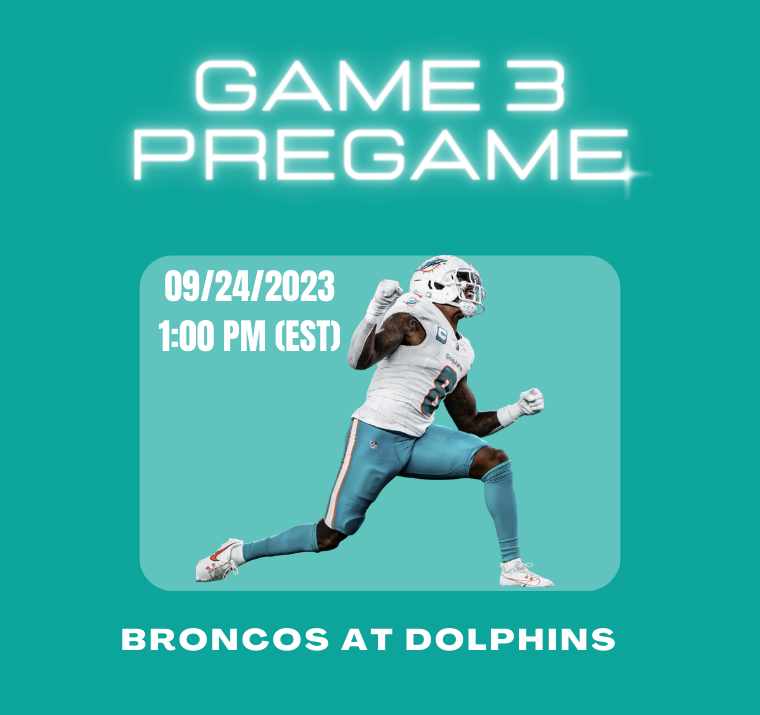 Miami Dolphins, pregame, week 3